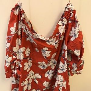 Loft Cold Shoulder Floral Shirt